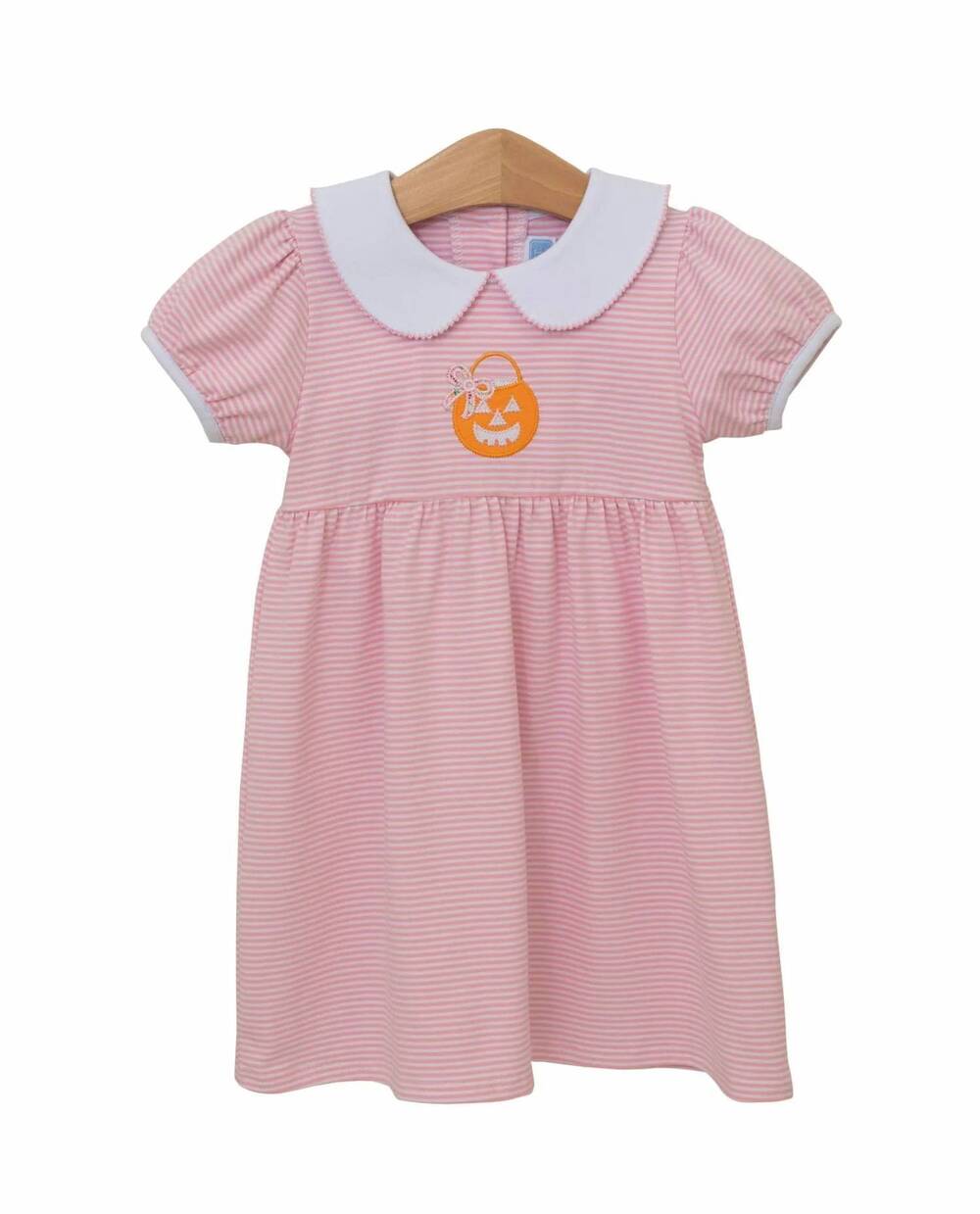 NEW TROTTER STREET KIDS girl's jack o lantern dress in pink and white